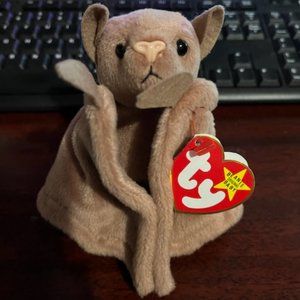 Lot of TY 2 Beanie Baby "BATTY" Brown & Tie Dye with errors 1996 ReTIRED & RARE